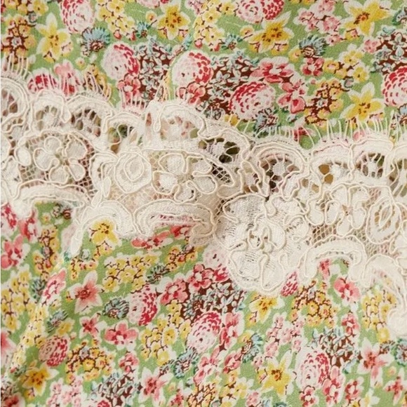 DOEN Floral Yellow Lace Maxi Dress - Picture 10 of 14